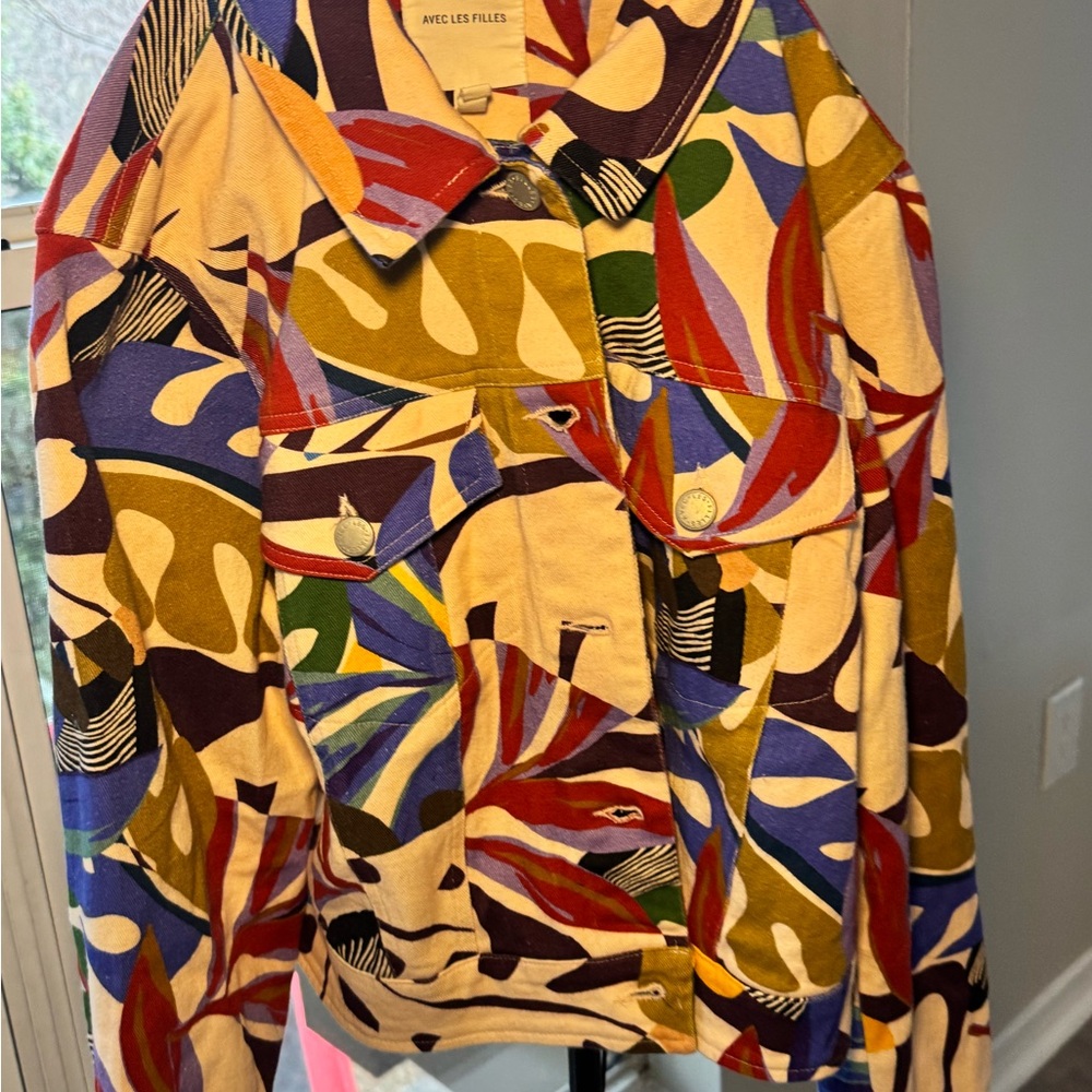 Avec Les Filles Multicolor Abstract Jacket